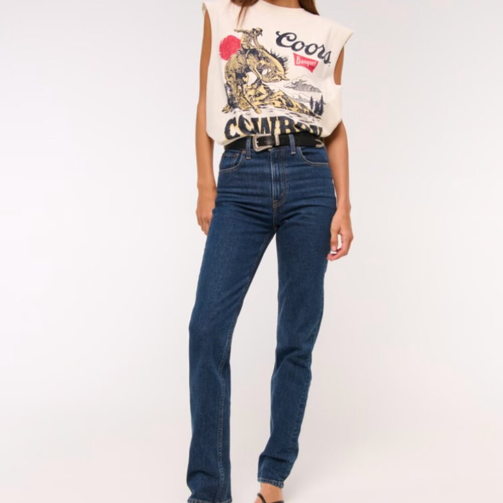 Abercrombie & Fitch Ultra High Rise 90s Straight Jean